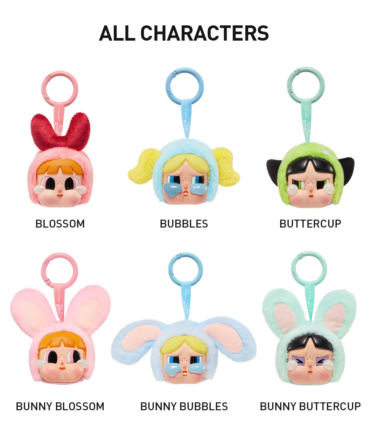 Pop Mart CryBaby x Powerpuff Girls Series Vinyl Face Plush Blind Box