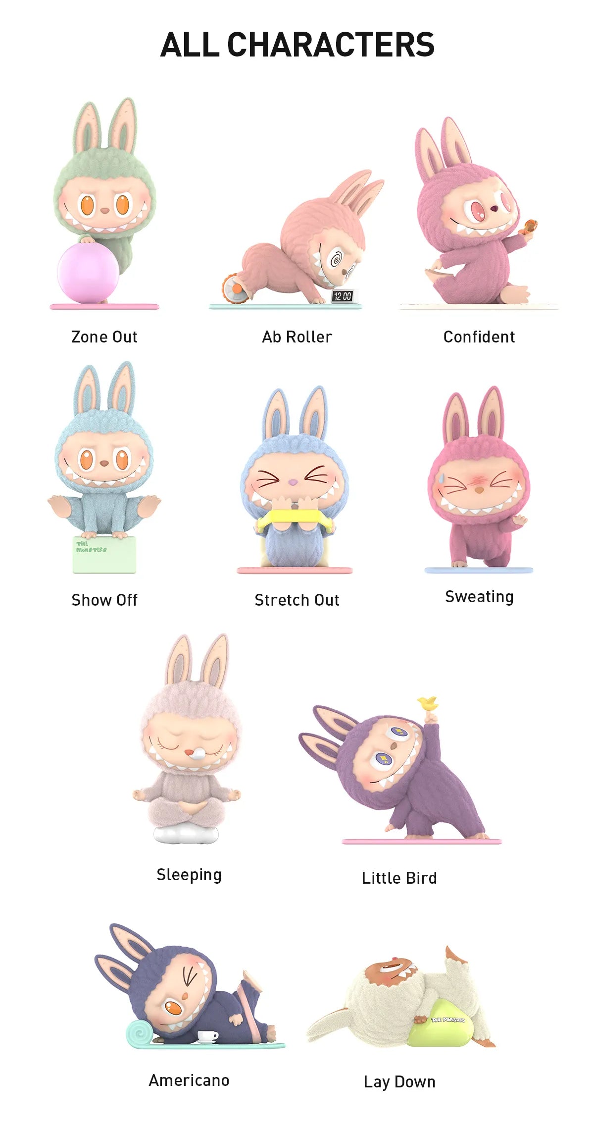 Pop Mart Labubu The Monsters Lazy Yoga Series Figures Blind Box
