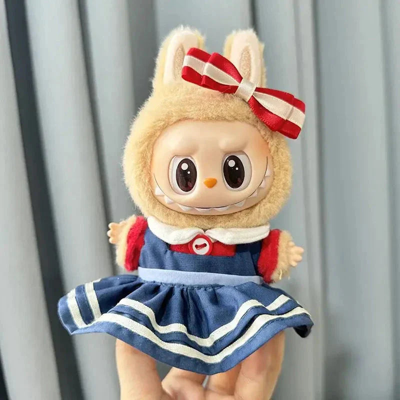Handmade Labubu Blue Red Sailor Moon Outfit with Accessories