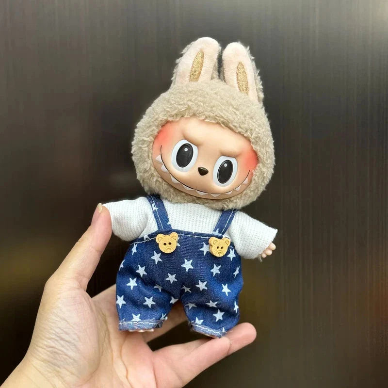 Handmade Labubu Denim Dungaree Outfits