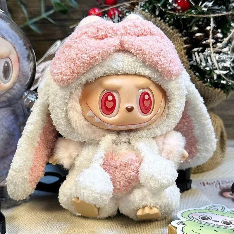 Handmade Labubu Kawaii Bunny Overalls Outfit