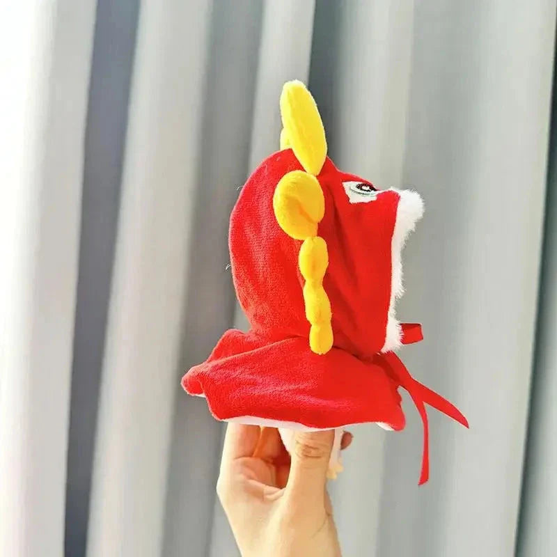 Kawaii Labubu Red Chinese Dragon Outfit